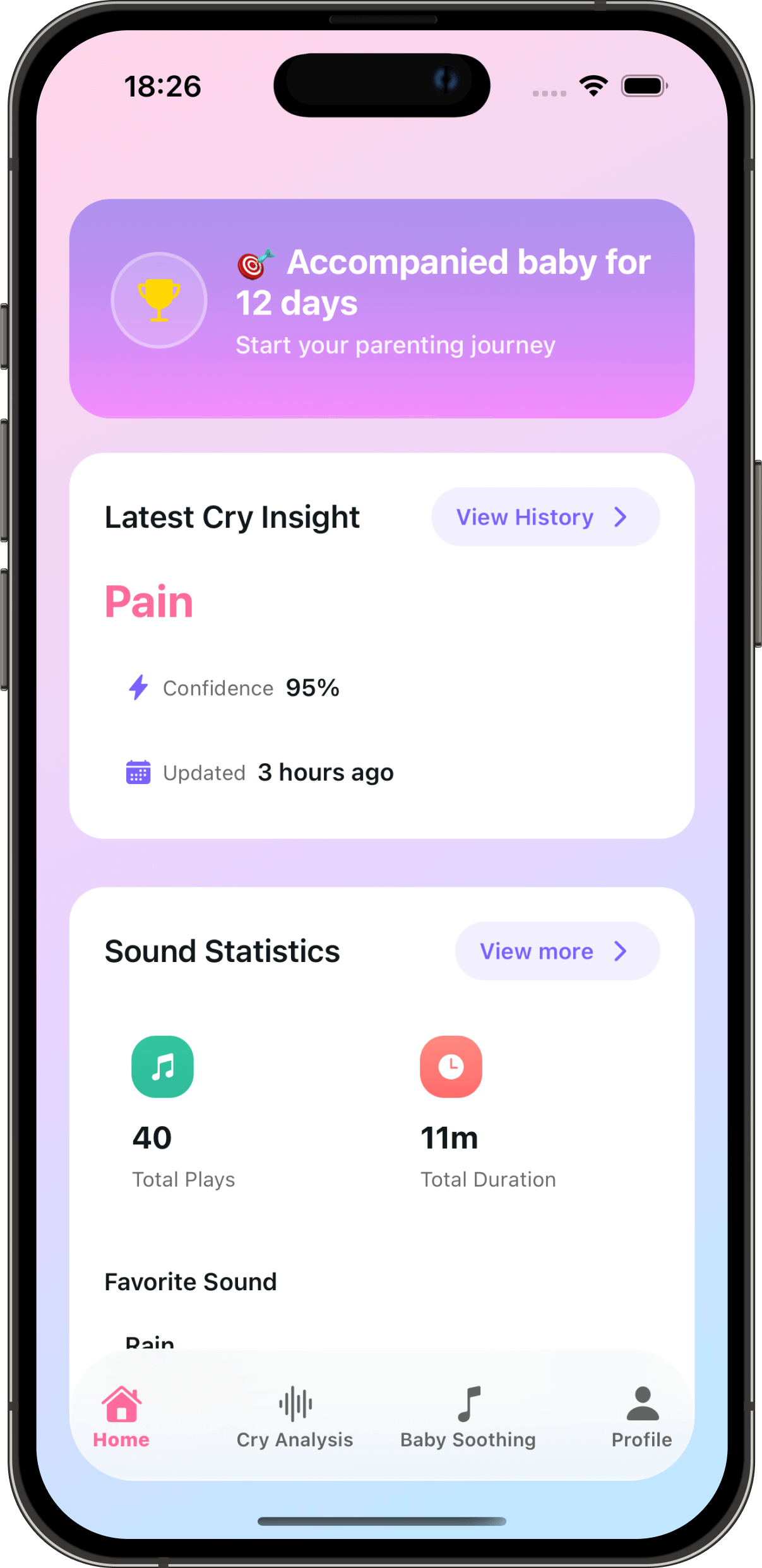 Soobaby AI - AI 哭声分析界面